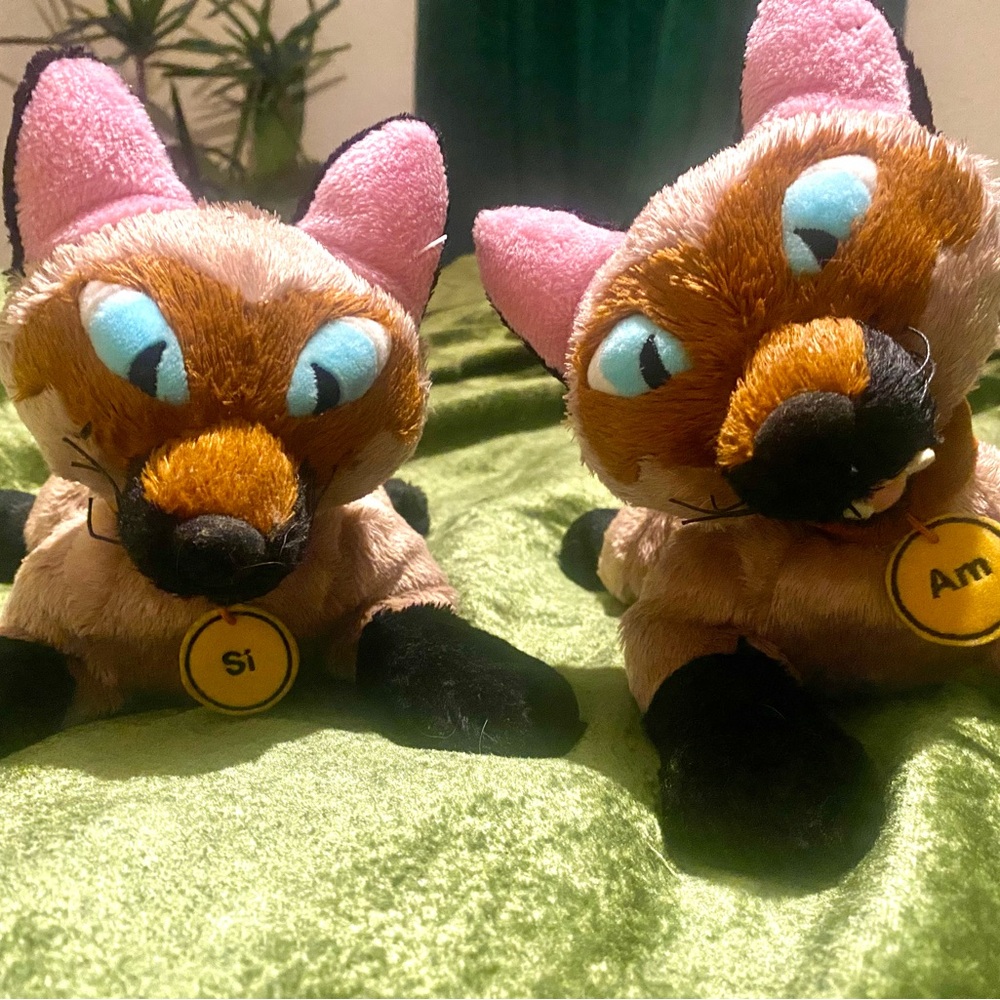 Disney Si & Am Lady and the Tramp plush toy collectibles